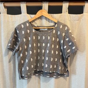 PO-EM block print top